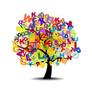 Ilustración: árbol de letras