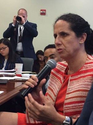 Ana Peláez durante su intervención en la mesa 'Más allá de los eslóganes'