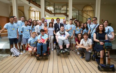 Autoridades y alumnos en la inauguración de la nueva edición de Campus Inclusivos en Málaga