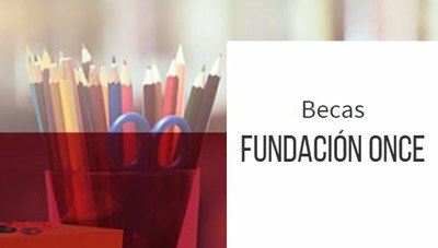 Cartel promocional de las becas de Fundación ONCE