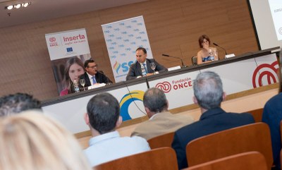 Imagen del acto de presentación del Convenio Inserta con SSG