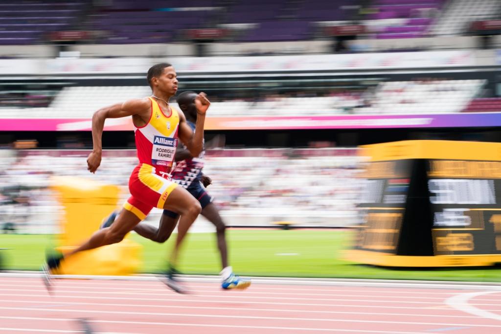 Deliber Rodríguez durante la carrera