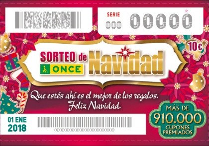 Reproducción del boleto para el Sorteo de Navidad