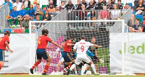 Un ataque del equipo ruso en un lance de la final Un ataque del equipo ruso en un lance de la final