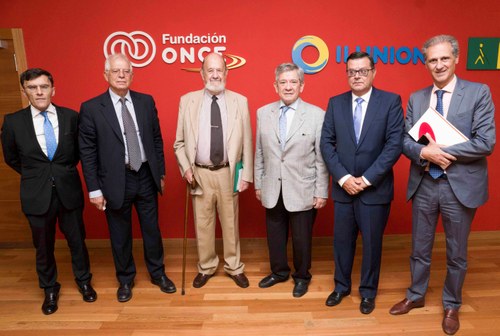 De izda a dcha: Alberto Durán,  Borrel, Gil Robles, Barón, José Luis Martínez Donoso y González Huesa