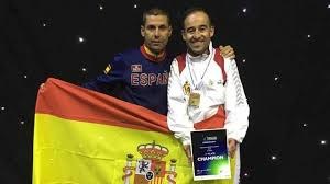 Alex Vidal y su seleccionador Rafael Alcázar