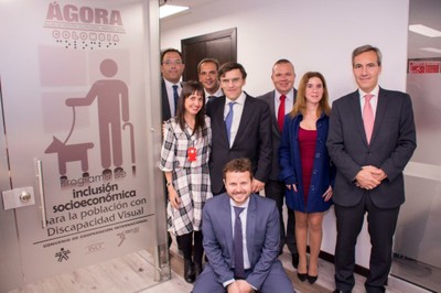 Toda la delegación española en la sede del Programa Ágora de FOAL en Colombia