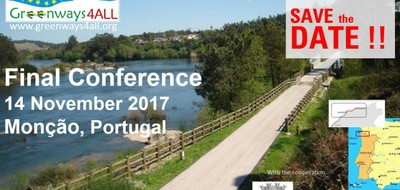 Cartel anunciador de la conferencia en Portugal