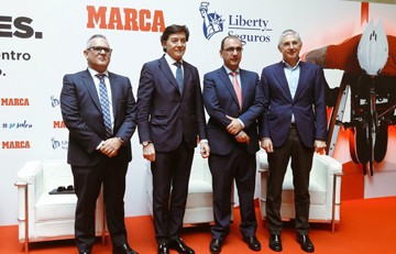 De izquierda a derecha, Ángel Luis Gómez, José Ramón Lete, Juan Ignacio Gallardo y Josué Sanz