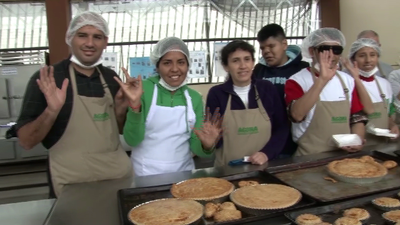 Participantes en el proyecto peruano "Amasando su futuro"
