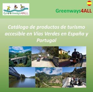 Portada del catálogo de productos de turismo accesible en Vías Verdes de España y Portugal
