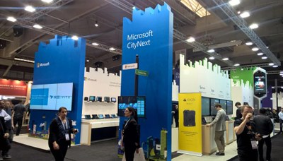 Estand de Microsoft en el Congreso de Barcelona