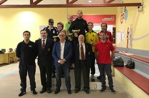 Podio del Campeonato de Tiro en categoría masculina