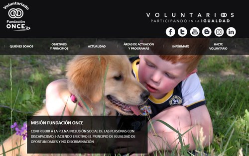 Web del servicio de voluntariado de Fundación ONCE