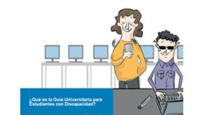 Dibujo de estudiantes con discapacidad en la Universidad