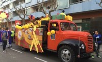 La carroza de los Reyes Magos de la ONCE en Mataró, en el desfile de enero de 2017 