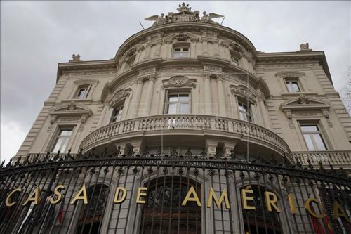 Fachada de la Casa de América de Madrid que albergará el Patronato Extraordinario de FOAL en 2018