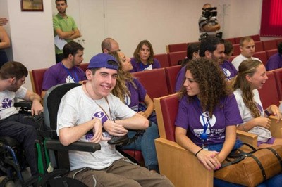 Universitarios con y sin discapacidad en un reciente acto organizado por Fundación y la Conferencia de Rectores