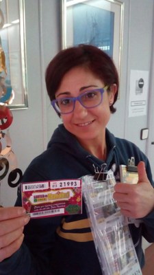 Dolores Galindo, agente vendedora de los productos de juego de la ONCE