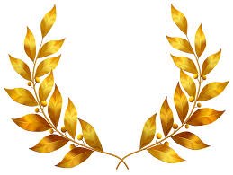 Característica corona de laurel de homenaje
