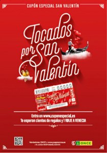 Cartel promocional del sorteo del 14 de febrero