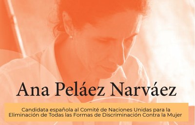 Imagen de la web de la candidatura de Ana Peláez para la CEDAW
