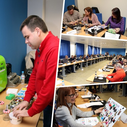 Distintas imágenes de los coordinadores durante las jornadas