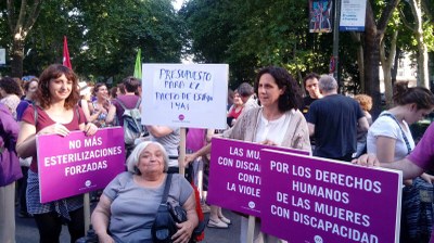 Manifestación en Madrid por los derechos de las mujeres con discapacidad