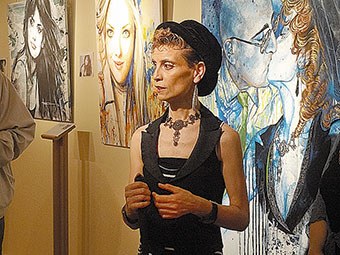 Kelly Arrontes en el Museo Tiflológico