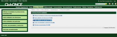Cabecera de la sección de Audesc en ClubONCE
