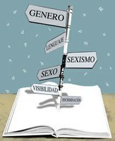 Dibujo alegórico de un diccionario del que salen distintas flechas con diversos valores ligados al concepto de igualdad