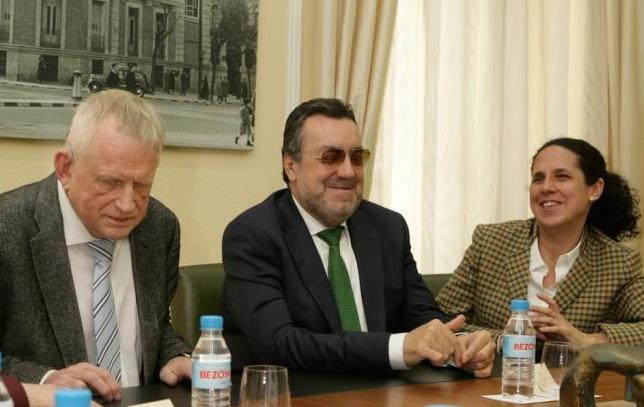 Jesen junto a Carballeda y Peláez en la reunión mantenida en el Consejo General de la ONCE
