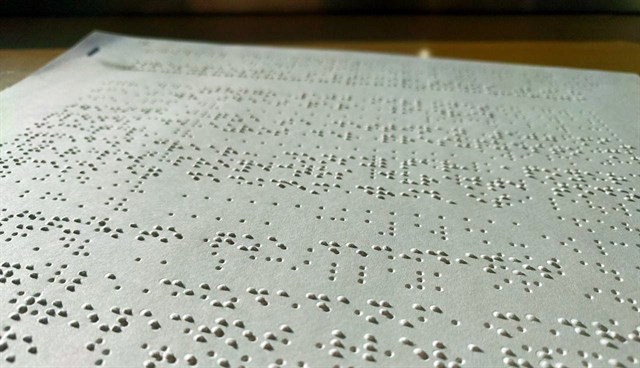 Texto en braille del documento municipal