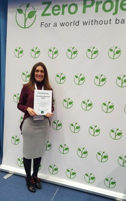 Sonia García-Fraile, con la distinción a la nueva edición de la Bienal de Arte de Fundación ONCE