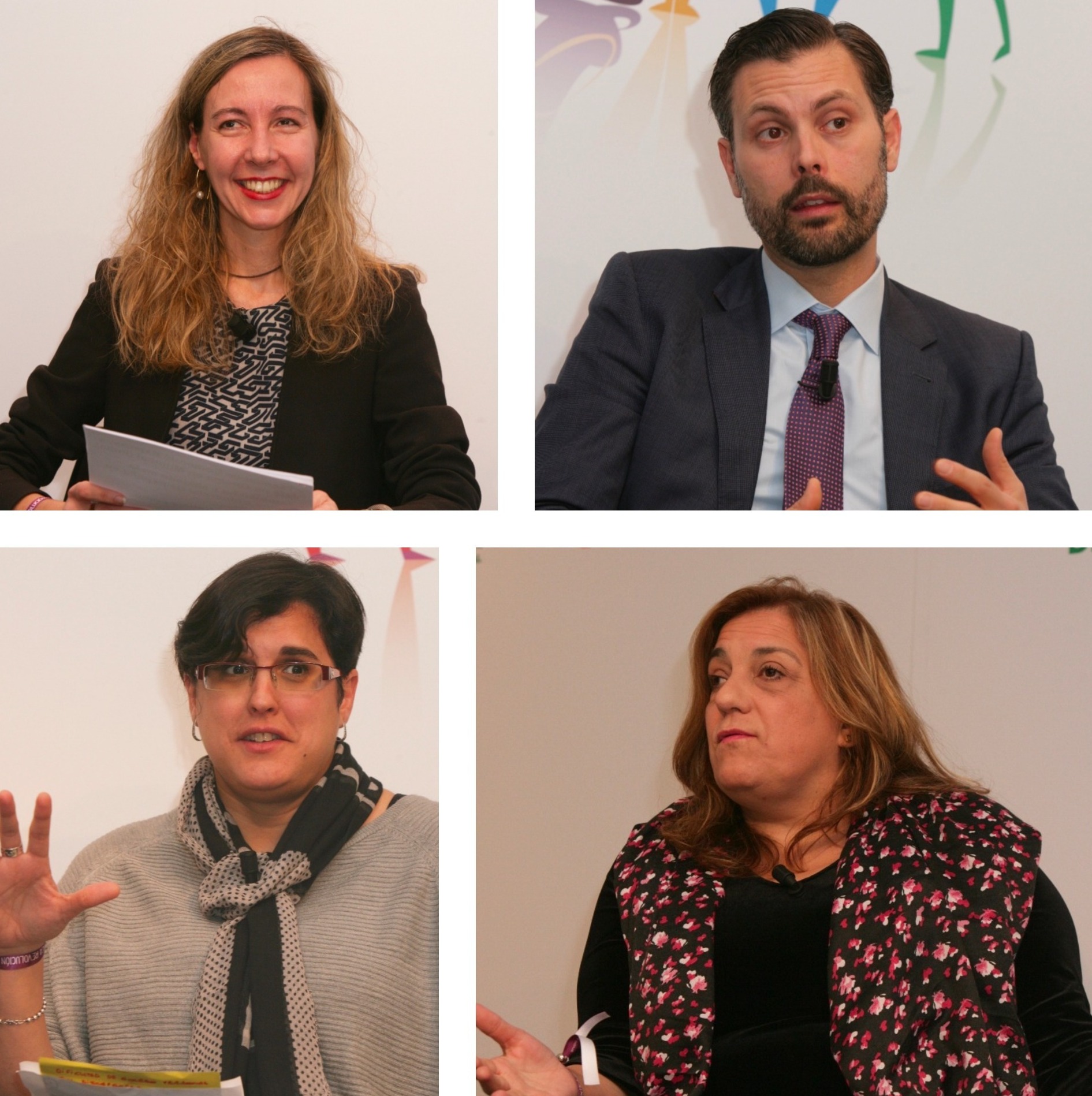 De izda. a dcha. y de arriba a abajo Patricia Sanz, José Carlos Ferrer, Inés Peláez y Bernardina Alonso