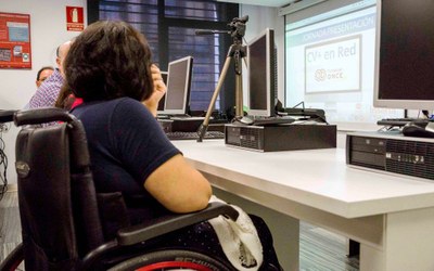 Jóvenes con discapacidad en una jornada de formación