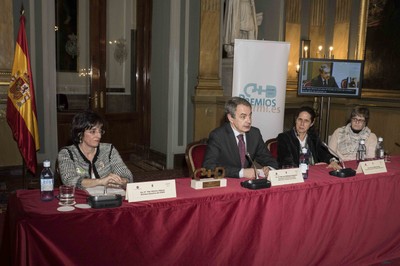 Intervención en la mesa de Rodríguez Zapatero en el acto de entrega del premio 