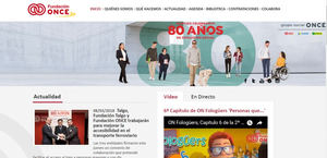 Imagen de presentación de la web de Fundación ONCE