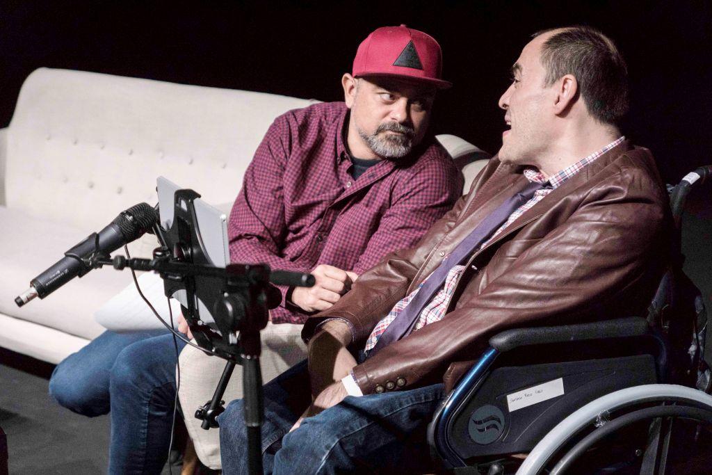 Nach y Santi en la presentación del proyecto en Madrid