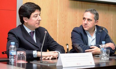 Borja Fanjul y J. Antonio Ledesma en el acto de clausura