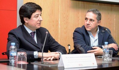 Borja Fanjul y J. Antonio Ledesma en el acto de clausura