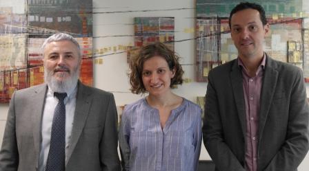 El delegado territorial de Cataluña con Anna Punsoda y Antoni Jaumandreu