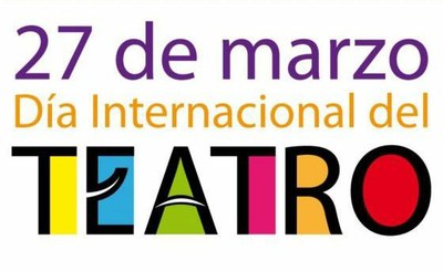 Cartela sobre el Día Internacional del Teatro