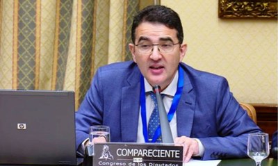 Andrés Ramos durante su comparecencia en el Congreso de los Diputados