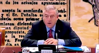 José Antonio Sánchez, durante su intervención ante la Comisión de Control del Senado