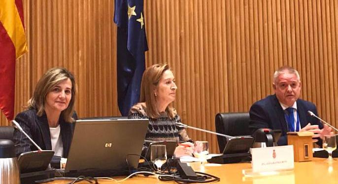 La presidenta del Congreso, Ana Pastor, durante la clausura del acto sobre la Agenda 2030