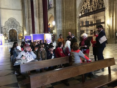 De visita en la catedral de Sevilla