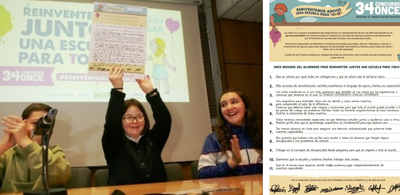 Collage de imágenes de los alumnos con las 11 medidas consensuadas