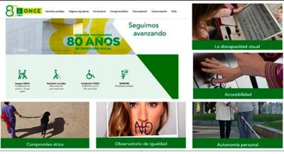 Collage gráfico con varias imágenes capturadas de la nueva web