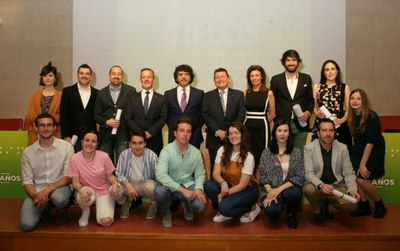 Foto de familia de los Premios Tiflos de Periodismo de la ONCE